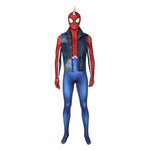 Spider-Man PS4 Peter Parker Spiderman Punk Rock Elastic Force Jumpsuit Cosplay Costume with Headgear and Vest Jacket - Cosplay Clans