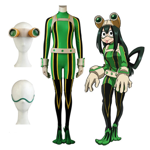 Anime My Hero Academia Tsuyu Asui Frog Combat Outfit Cosplay Costume - Cosplay Clans