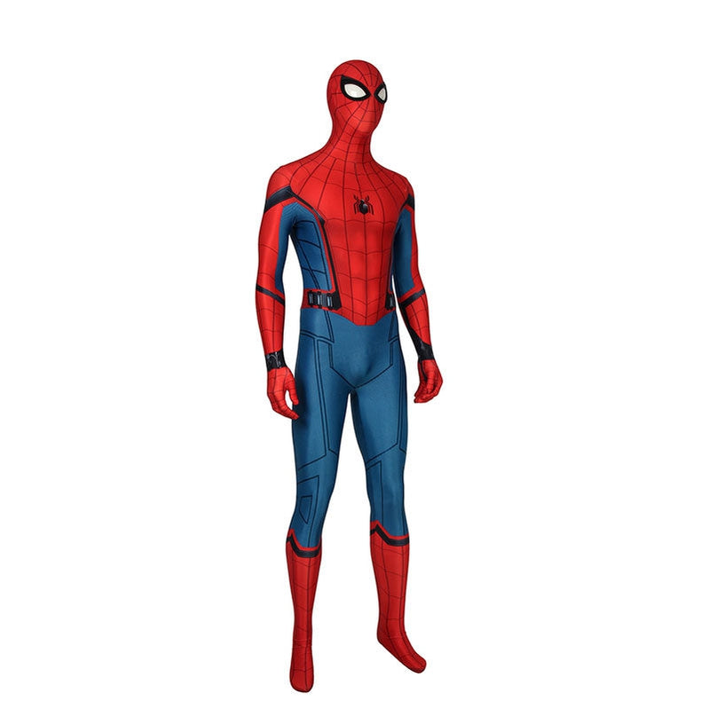 Movie Spider-Man: Far From Home Peter Parker Spiderman Jumpsuit Cosplay Costume with Free Headgear - Cosplay Clans