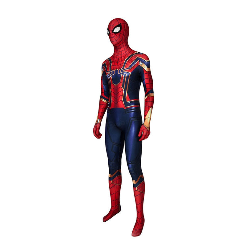 Movie Spider-Man: Far From Home Peter Parker Spiderman Jumpsuit Elastic Force Cosplay Costume with Headgear - Cosplay Clans