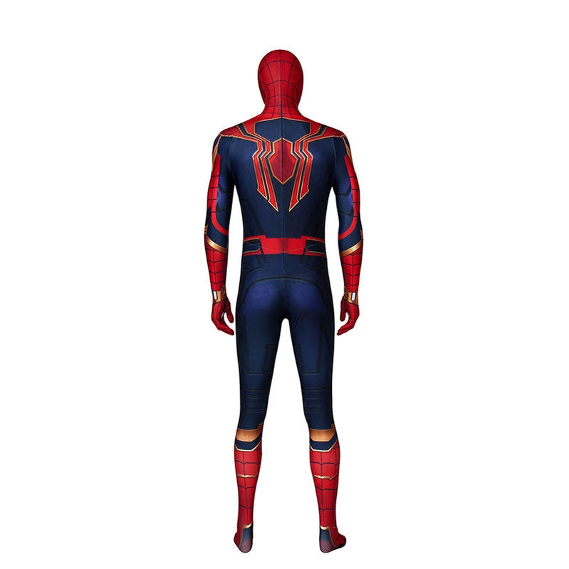 Movie Spider-Man: Far From Home Peter Parker Spiderman Jumpsuit Elastic Force Cosplay Costume with Headgear - Cosplay Clans