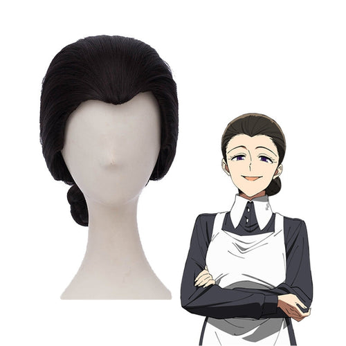 Anime The Promised Neverland Mama Isabella Short Black Cosplay Wigs - Cosplay Clans