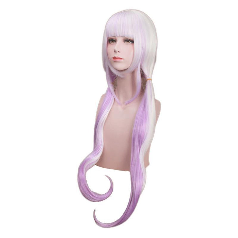 Anime Miss Kobayashi's Dragon Maid Kanna Kamui Long Mixed Purple Cosplay Wigs with Free Dragon Horn Headdress - Cosplay Clans