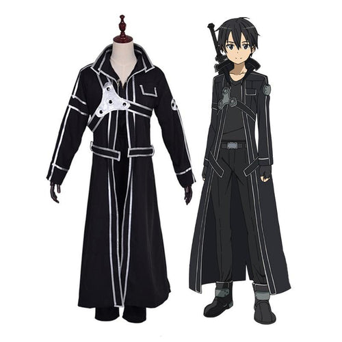 Anime SAO Sword Art Online Kirigaya Kazuto Kirito Cosplay Costume - Cosplay Clans