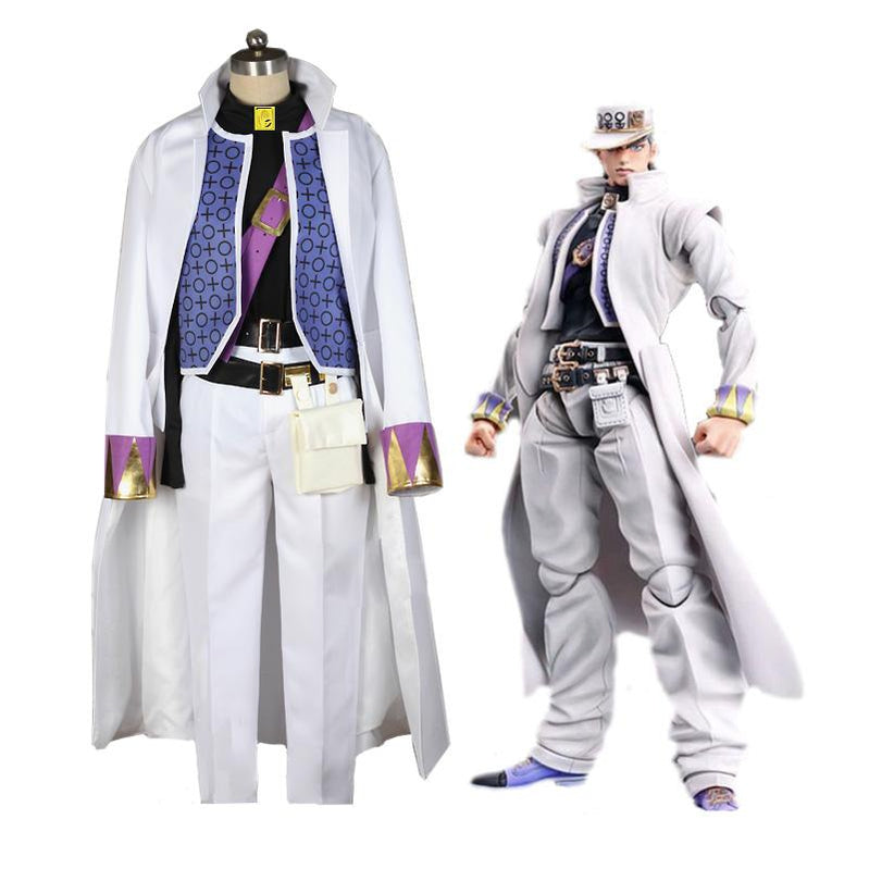 Anime JoJo's Bizarre Adventure Diamond is Unbreakable Kujo Jotaro Cosplay Costume with Hat - Cosplay Clans