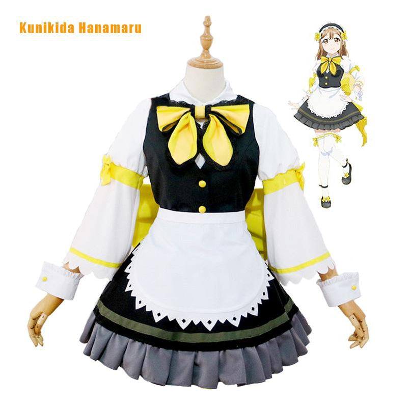 LoveLive!Sunshine!! Watanabe You and Aqours All Members Maid Uniform Cosplay Costume - Cosplay Clans