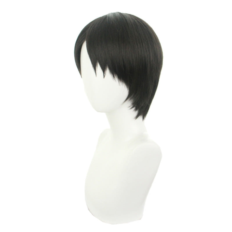 Anime Attack on Titan Levi Ackerman Short Black Cosplay Wigs - Cosplay Clans