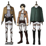 Anime Attack on Titan Levi Ackerman Survey Corps Uniform Set Cosplay Costume - Cosplay Clans