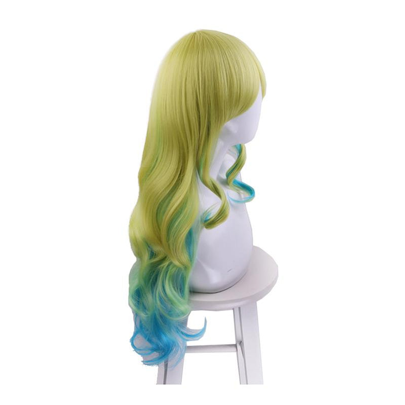 Anime Miss Kobayashi's Dragon Maid Lucoa Long Wavy Mixed Green Cosplay Wigs - Cosplay Clans