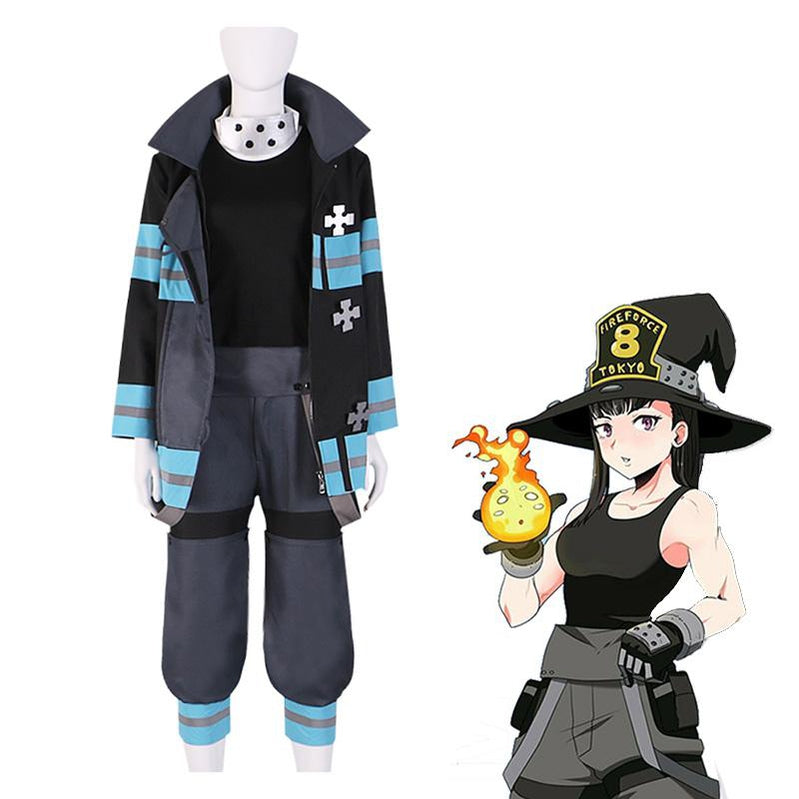 Anime Fire Force Maki Oze Fire Suit Cosplay Costume - Cosplay Clans