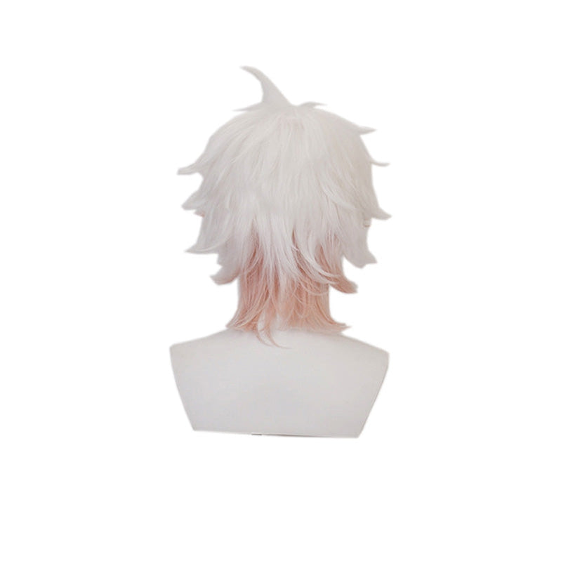 Anime Danganronpa 2: Goodbye Despair Nagito Komaeda White Fade Pink Cosplay Wigs - Cosplay Clans