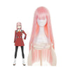 Anime DARLING in the FRANXX 02 Zero Two 100cm Long Pink Straight Cosplay Wigs - Cosplay Clans