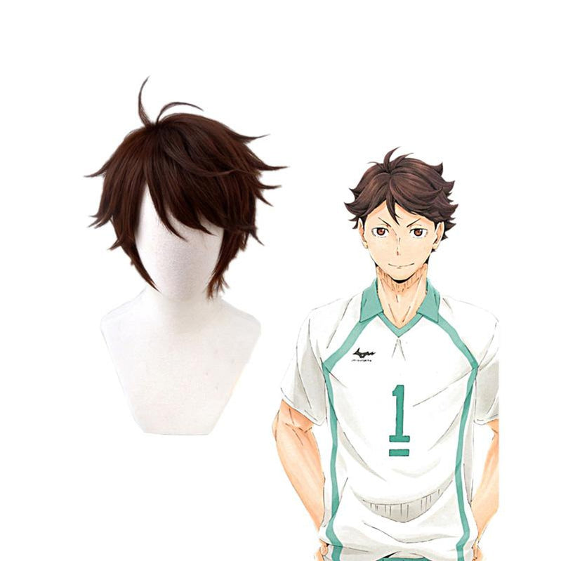 Anime Haikyuu Aobajohsai High Oikawa Tooru Short Brown Cosplay Wigs - Cosplay Clans