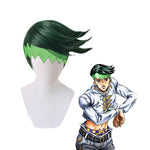 Anime JoJo's Bizarre Adventure Diamond is Unbreakable Rohan Kishibe Short Green Cosplay Wigs - Cosplay Clans