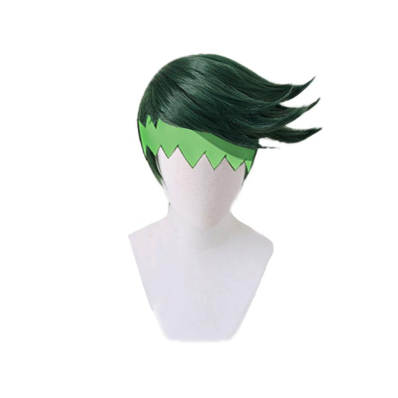 Anime JoJo's Bizarre Adventure Diamond is Unbreakable Rohan Kishibe Short Green Cosplay Wigs - Cosplay Clans