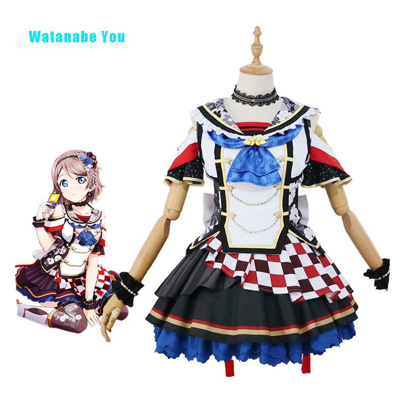 LoveLive!Sunshine!! Takami Chika and Aqours All Members First Month Uniform Cosplay Costume - Cosplay Clans