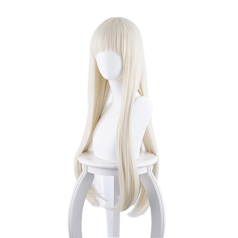 Anime Kakegurui Yomoduki Runa Long Straight Cream White Cosplay Wigs - Cosplay Clans