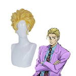 Anime JoJo's Bizarre Adventure Diamond is Unbreakable Yoshikage Kira Short Blond Cosplay Wigs - Cosplay Clans