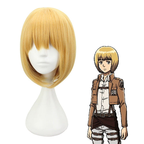 Anime Attack on Titan Armin Arlert Short Blond Cosplay Wigs - Cosplay Clans