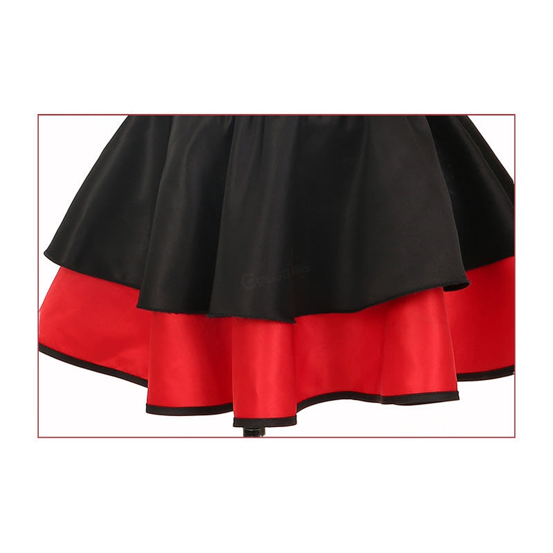 Anime Date A Live Kurumi Tokisaki Black Cat Maid Dress Cosplay Costume - Cosplay Clans