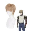 Anime One Punch Man Genos Demon Cyborg Short Khaki Cosplay Wigs - Cosplay Clans