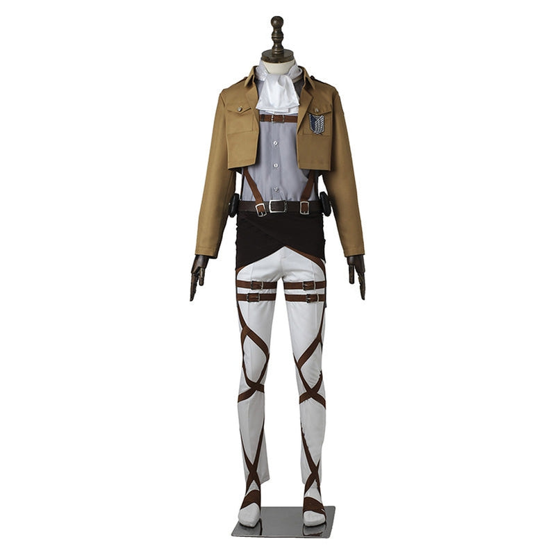 Anime Attack on Titan Levi Ackerman Survey Corps Uniform Set Cosplay Costume - Cosplay Clans