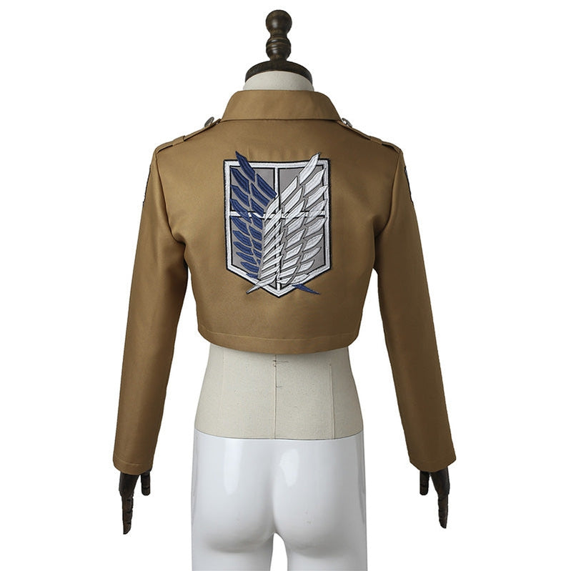 Anime Attack on Titan Levi Ackerman Survey Corps Uniform Set Cosplay Costume - Cosplay Clans