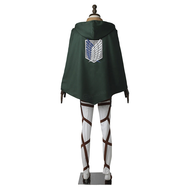 Anime Attack on Titan Levi Ackerman Survey Corps Uniform Set Cosplay Costume - Cosplay Clans