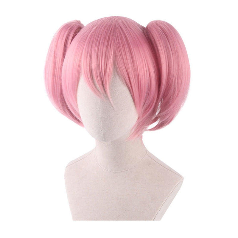 Anime Puella Magi Madoka Magica Madoka Kaname Short Pink Cosplay Wigs - Cosplay Clans