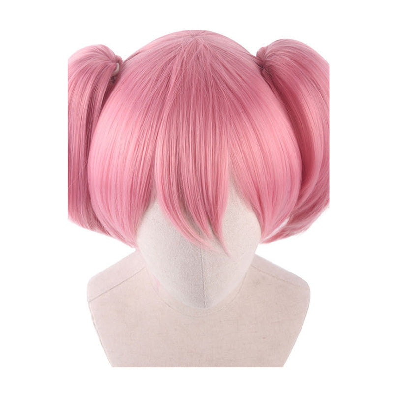 Anime Puella Magi Madoka Magica Madoka Kaname Short Pink Cosplay Wigs - Cosplay Clans