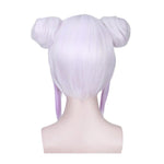 Anime Miss Kobayashi's Dragon Maid Kanna Kamui Short White Mixed Purple Cosplay Wigs - Cosplay Clans