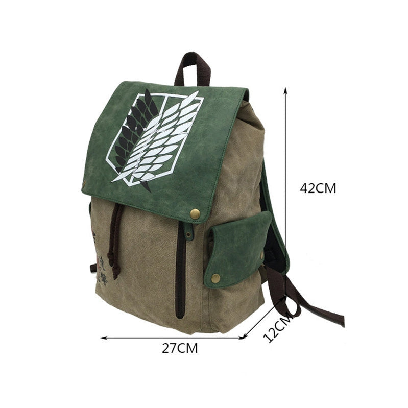 Anime Attack on Titan Survey Corps The Wings of Freedom Backpack - Cosplay Clans