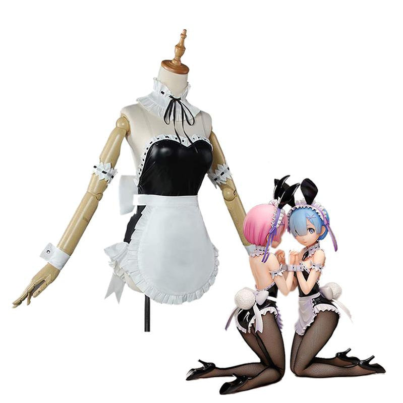 Anime Re:Zero Starting Life in Another World Rem and Ram Bunny Girl Cosplay Costume - Cosplay Clans