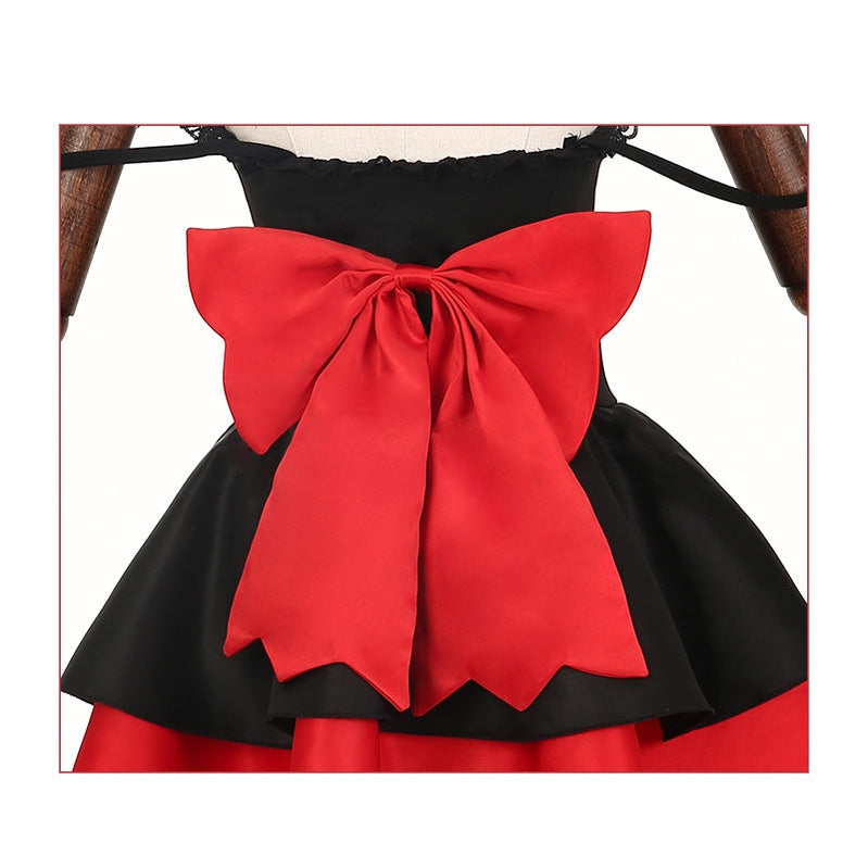 Anime Date A Live Kurumi Tokisaki Black Cat Maid Dress Cosplay Costume - Cosplay Clans